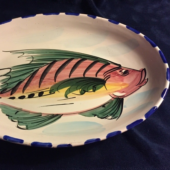 Vietri 16" Oval Serving Platter Al Mare - Picture 2 of 5